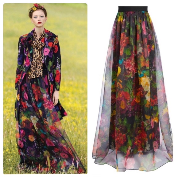 Alice + Olivia Dresses & Skirts - ALICE + OLIVIA YVonne Floral Maxi Gown Skirt